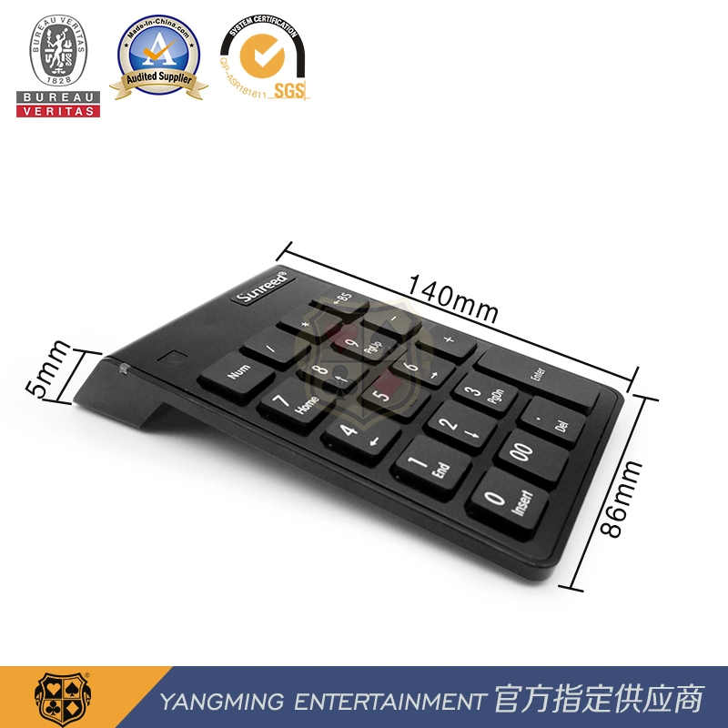 USB 2,0 Wireless Mini Keyboard Black Waybill System Software Poker Juego de mesa