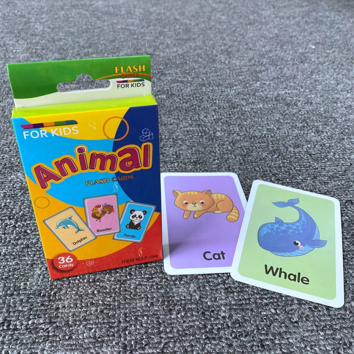 Baby Early Learning English Cognitive Card Colorful Visual Flash Card Teaching Tool Animal Flash Card