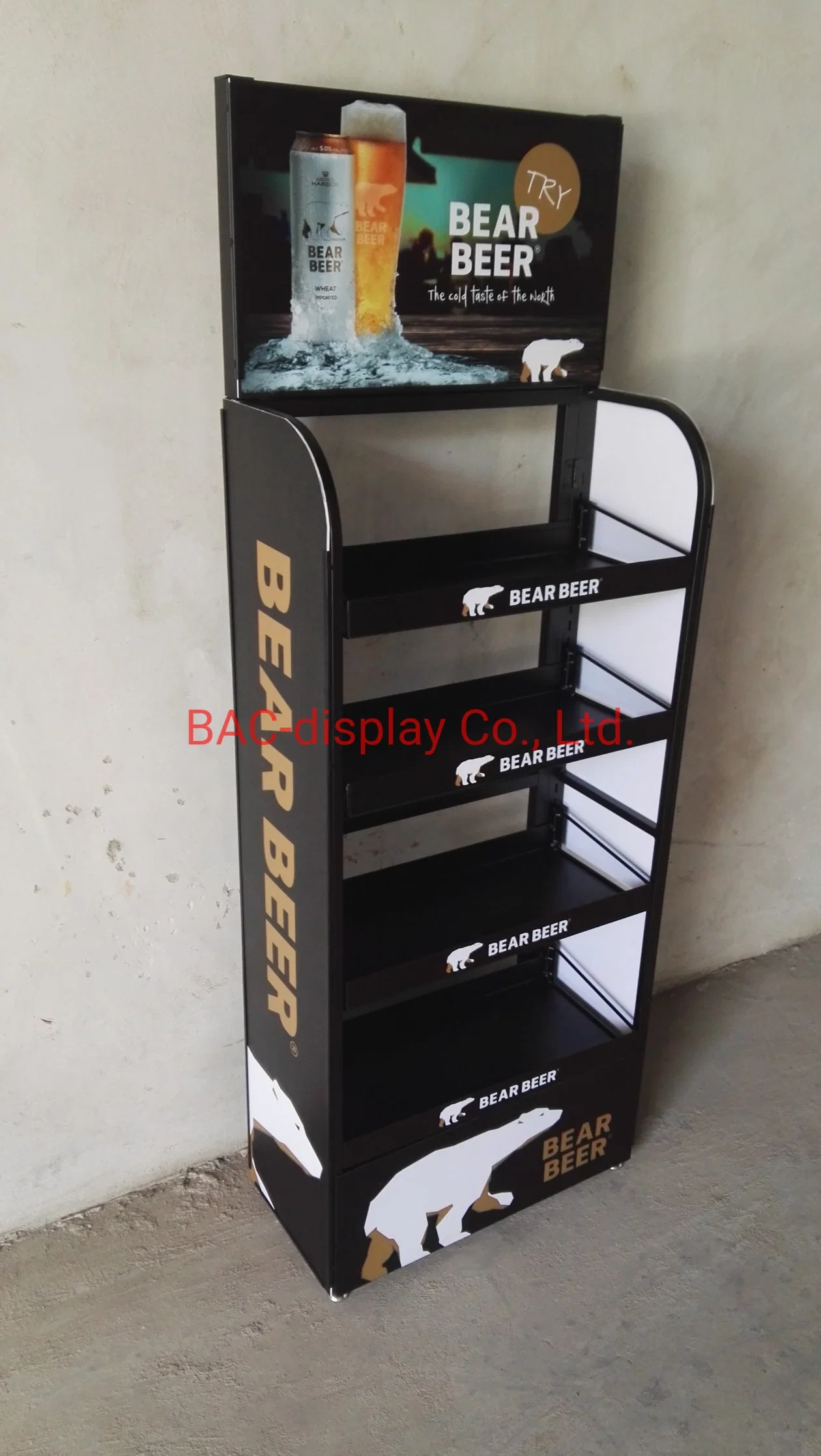 Supermarket Metal Beer Display Rack for Wholesale/Suppliers