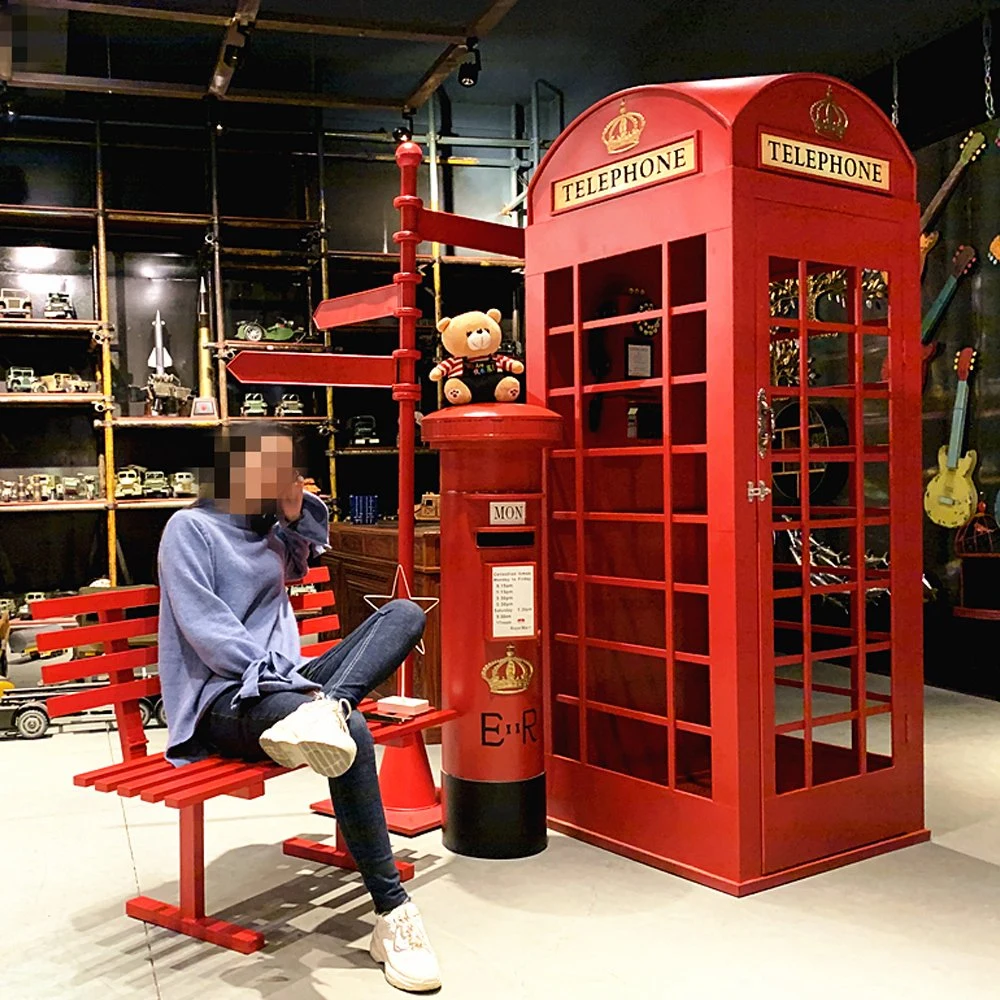 Europe Style London Pink Telephone Booth / Red Phone Booth Decoration for Wedding Decor