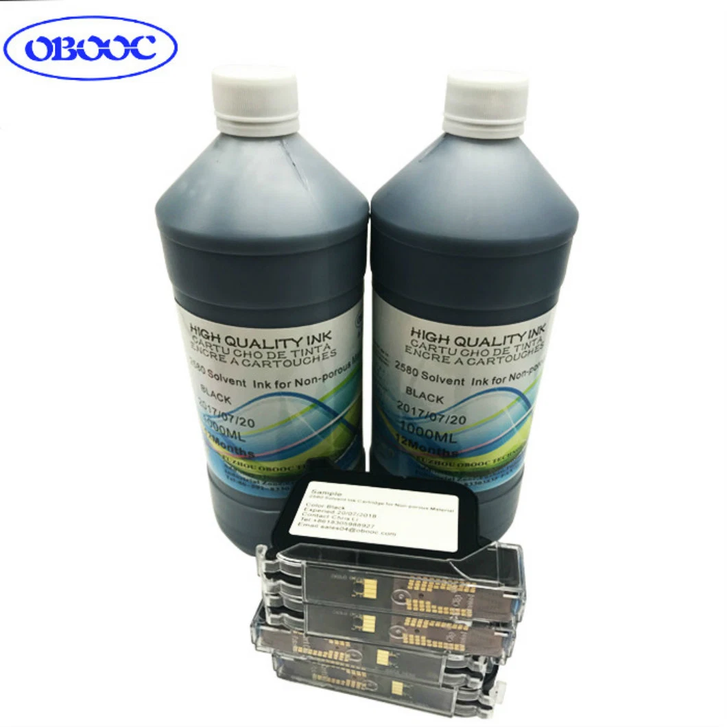 Tij 2.5 Black Quick-Drying 2580 Solvent Ink Cartridge for Eggs