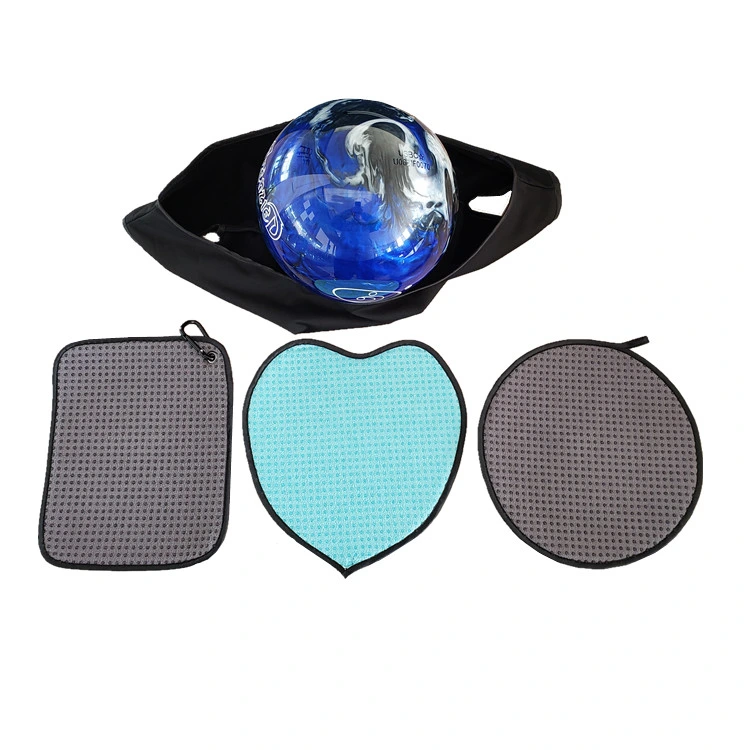 Custom Shape Bowling Ball Pad Square Round Heart Cleaning Bowling Towel