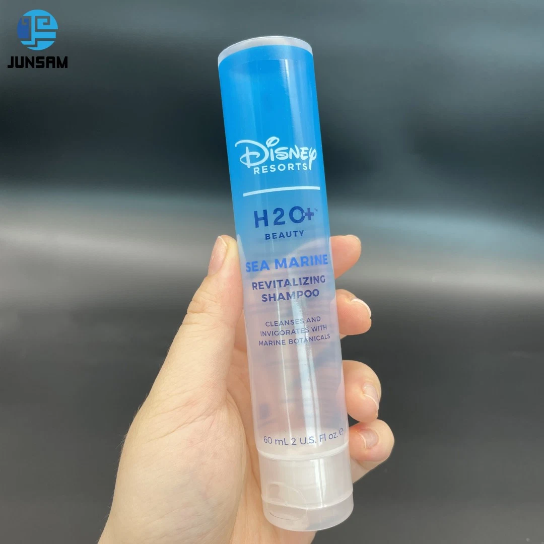 Translucent Blue Plastic Tube Body Wash for Sensitive Skin