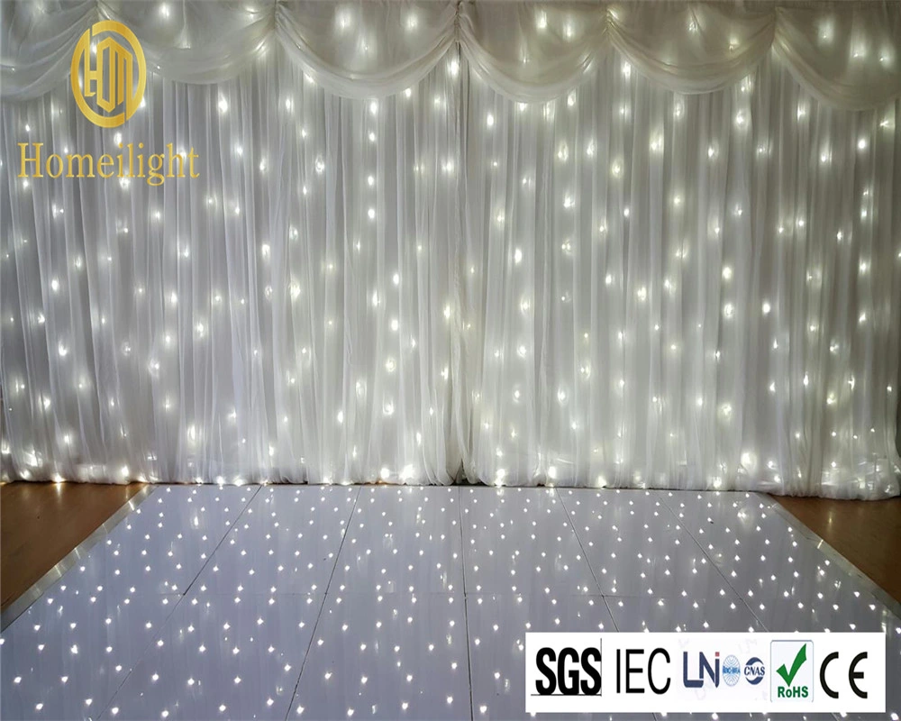 Ceiling Decoration Holiday Decker Velvet Cloth LED Star Curtain for Stage Light Wedding