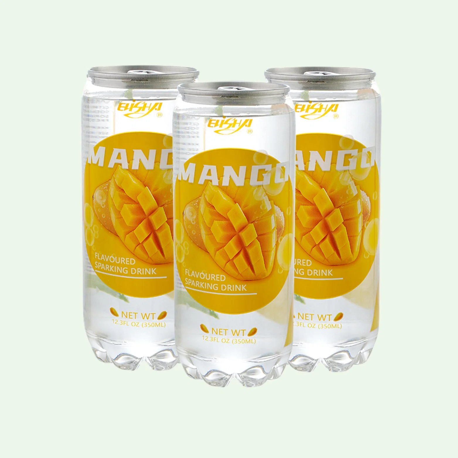 Supplier Sparkling Carbonated Water with Mango Flavor 350ml Can