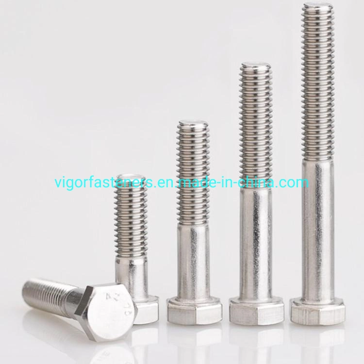 Stainless Steel 316 DIN931 Hexagon Head Bolt Half Thread A4 Hex Bolt High quality/High cost performance Fastener Hardware for Concrete