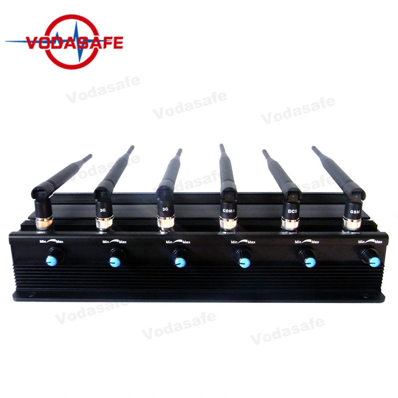 16W 3G 4G el GPS 30m de bloqueo celular Jammer con sintonizador de la potencia de salida de señal celular móvil Blocker