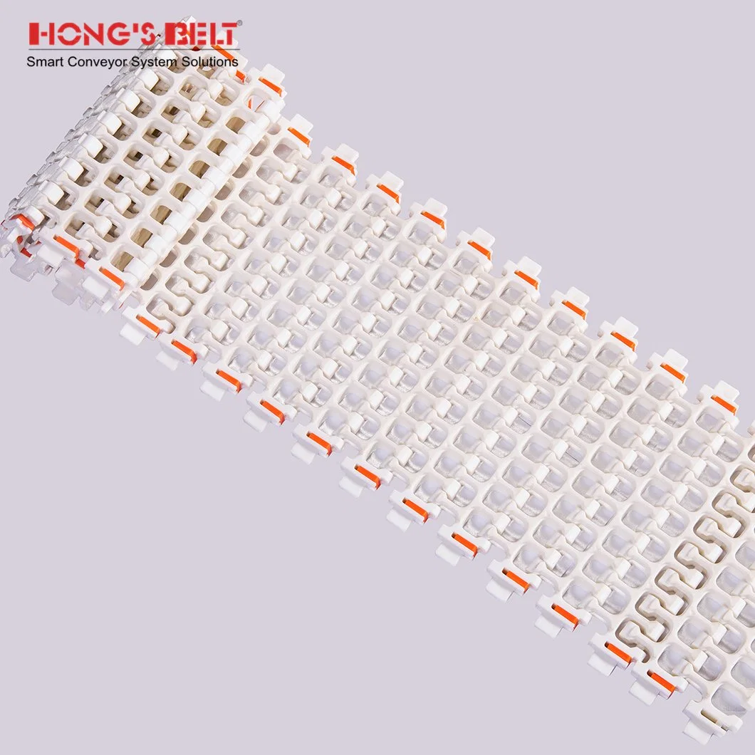 Hongsbelt Top Covering Perforated Turning Conveyor Modular Belt for Food Packaging