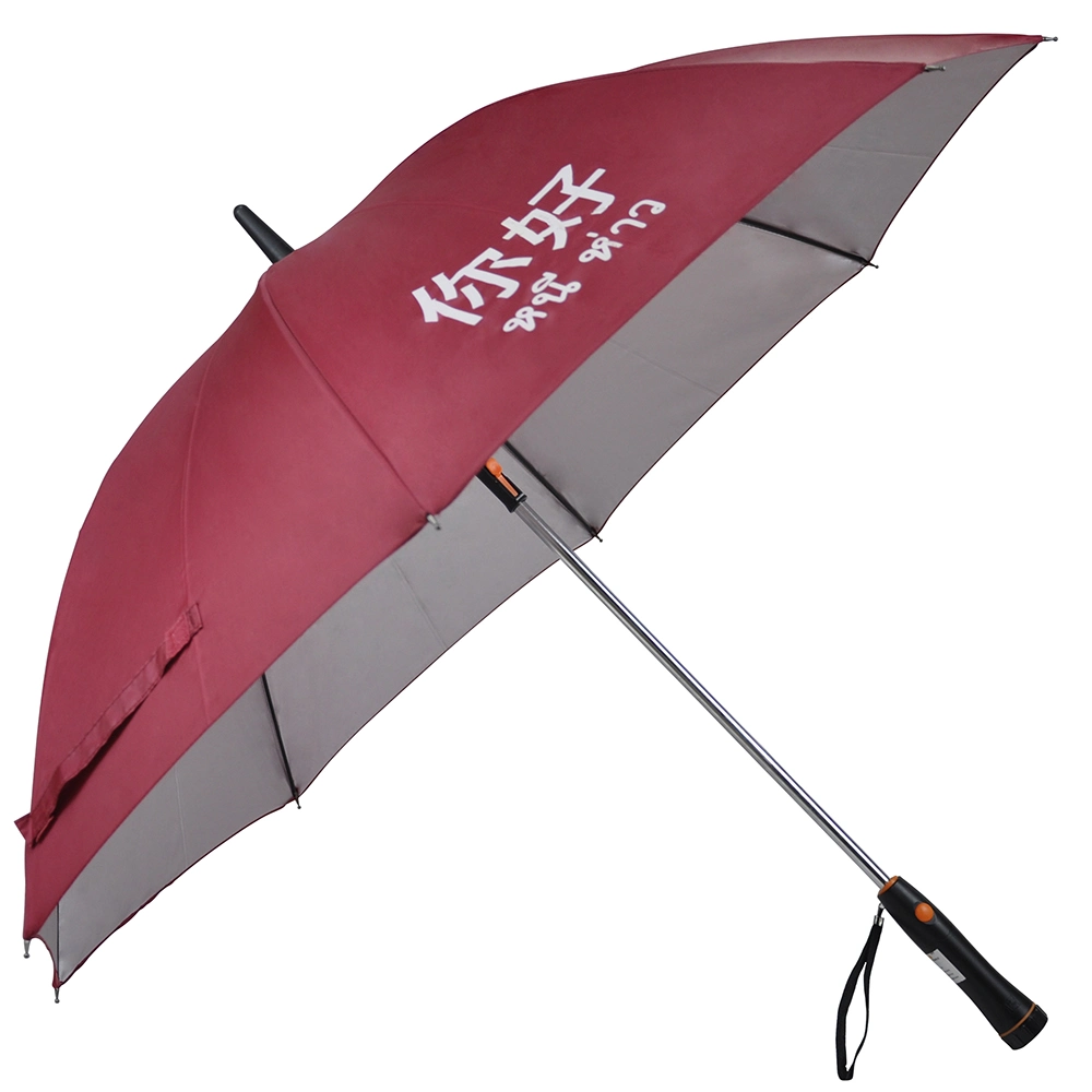 New Design 23 Inch Vinyl Air Conditioning Fan Umbrella with Safe Screen Mesh USB/Battery Solar Cool Sun Fan Umbrella for Logo Advertising and Promotion