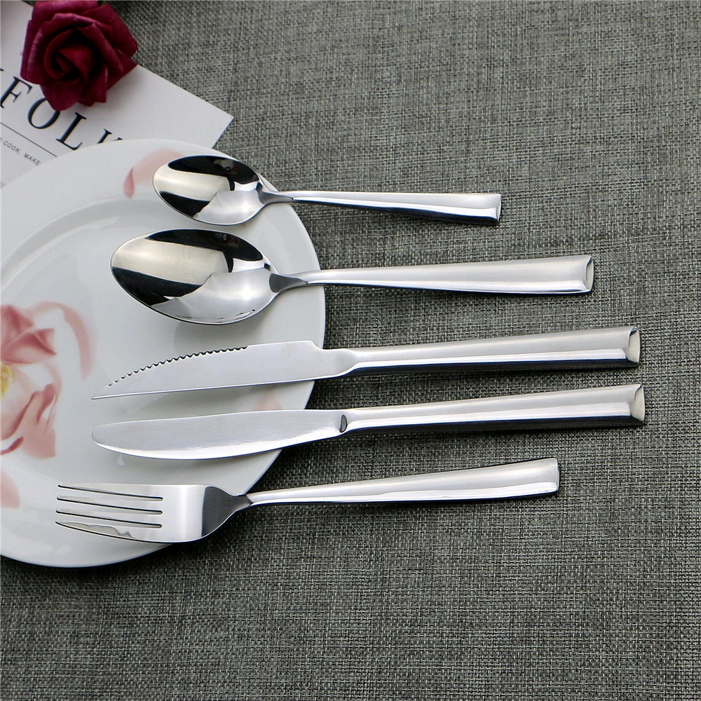 Stainless Steel 18/0 Silverware with Steak Knife and Dinner Knife