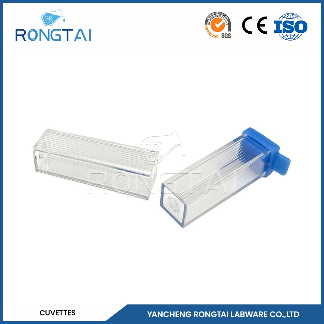 Rongtai Disposable Plasticware Manufacturing PMMA Plastic Cuvette China 4.5ml 10mm Spectrophotometer Semi Micro Plastic Cuvettes