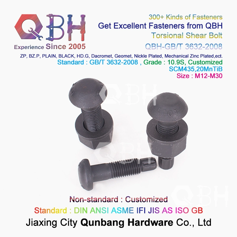 Qbh GB/T 3632-2008 JIS 1186 ANSI B 18.2.6 Torsional Shear Tension Control Steel Structure Building Materials Tc-Bolt Tc Nut Washer Bolt Assembly Set