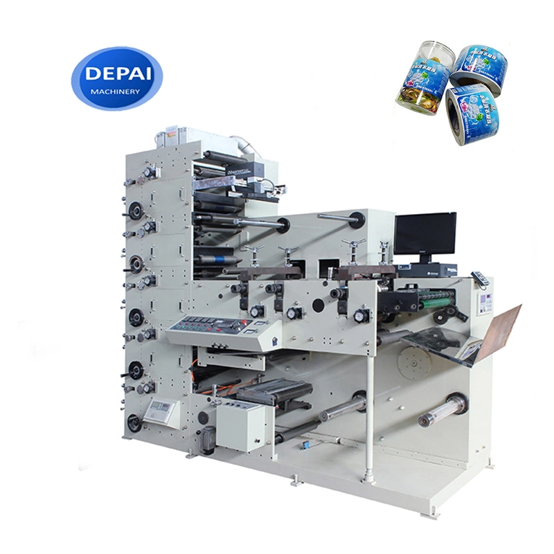 4 automática 6 Cores de LDPE plástico BOPP o rolo de filme etiqueta UV Flexo máquina de impressão com laminação