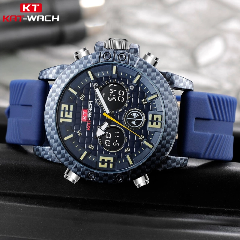 Watch Quartz Digital Fashion Customized Watch Dual Time Chronograph Quality Waterproof Watch Plastic Watch