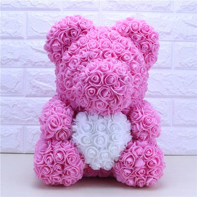 Teddy Rose ter espuma Artificial Ursinho Rose Valentine Dom com caixa de oferta para o Dia dos Namorados