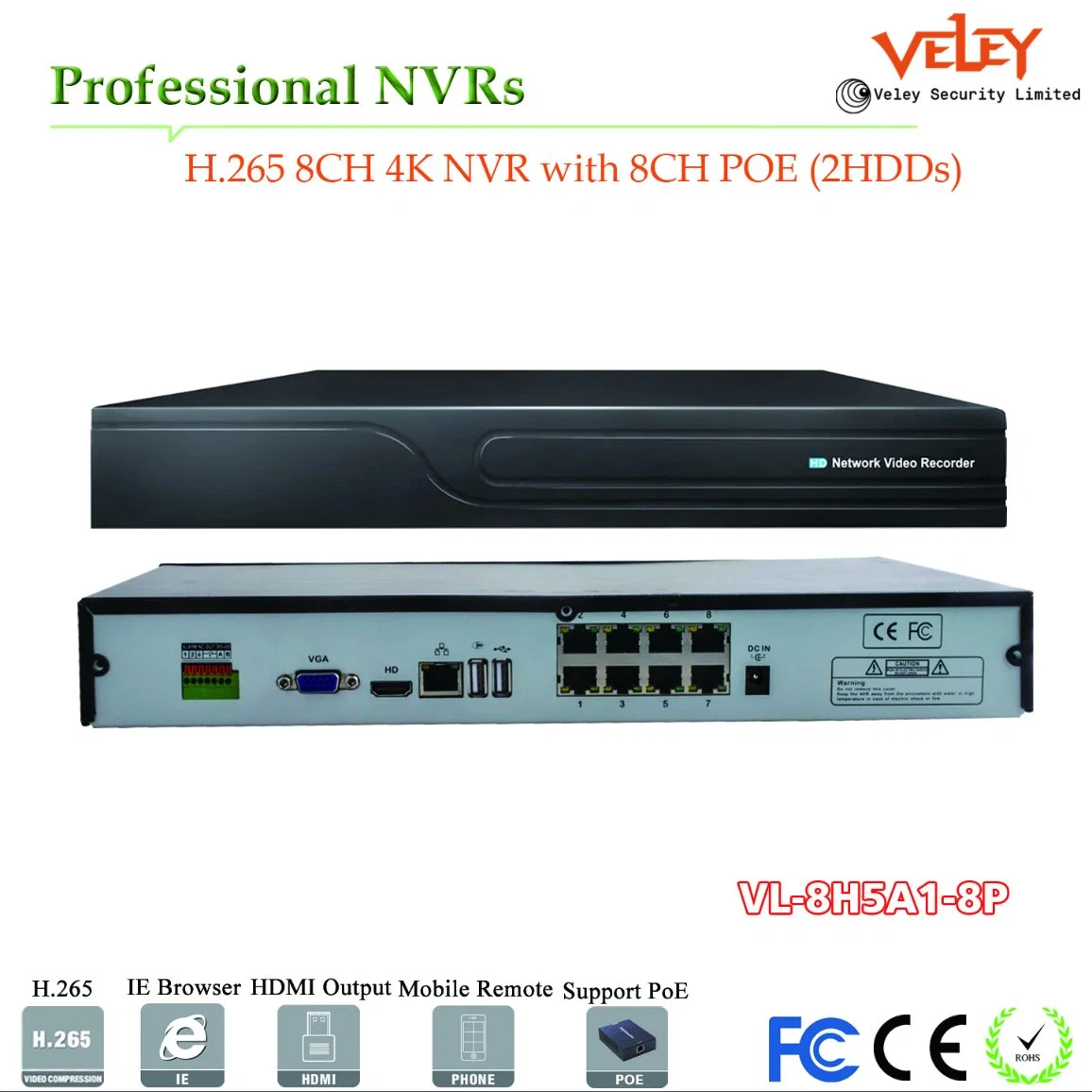 Sistema de cámaras de seguridad Dahua CCTV Hybrid DVR NVR Network Recorder