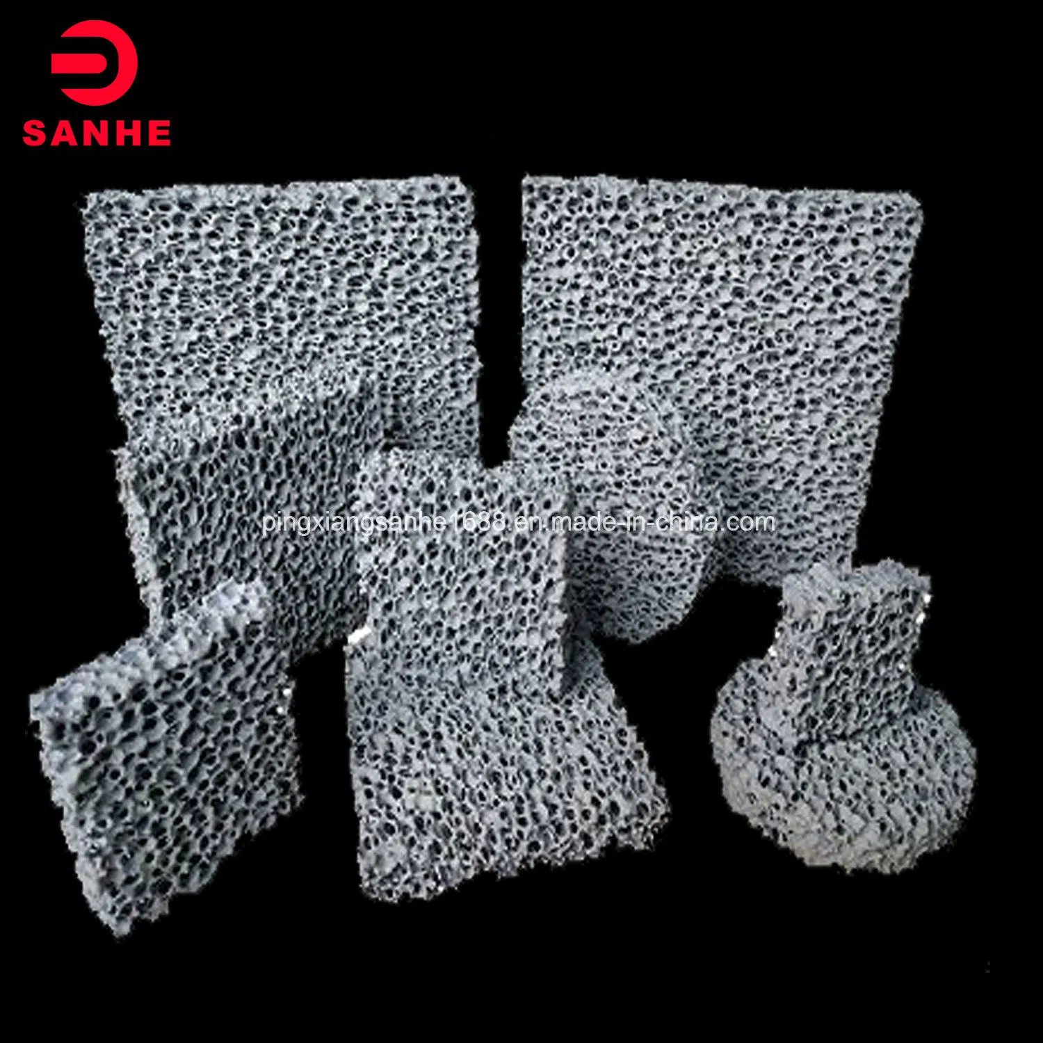 Square/Round Alumina/Silicon Carbide/Zirconia/Magnesia Ceramic Foam Filter Plate