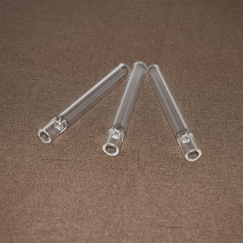 Glass Straight Hollow One Hitter Pieces