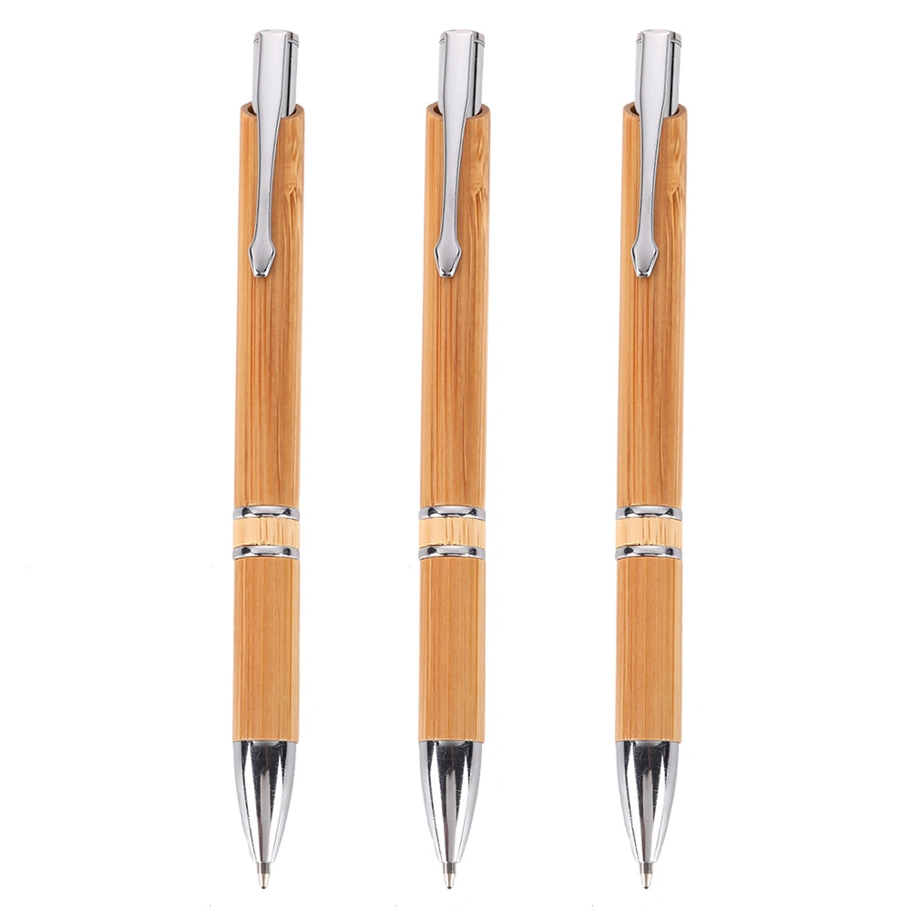 Promotional Cheap Printing Promo Eco Friendly Wood Ball Point Pens Custom Logo Signature Ballpoint Stylus Plain Bamboo Pen