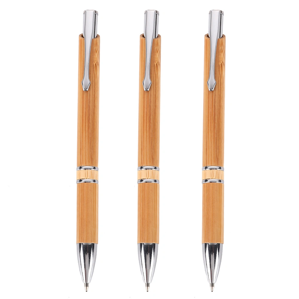 Werbeartikel Günstige Druck Promo Umweltfreundliche Holz Ball Point Stifte Benutzerdefiniertes Logo Signature Ballpoint Stylus Einfarbiger Bamboo Pen