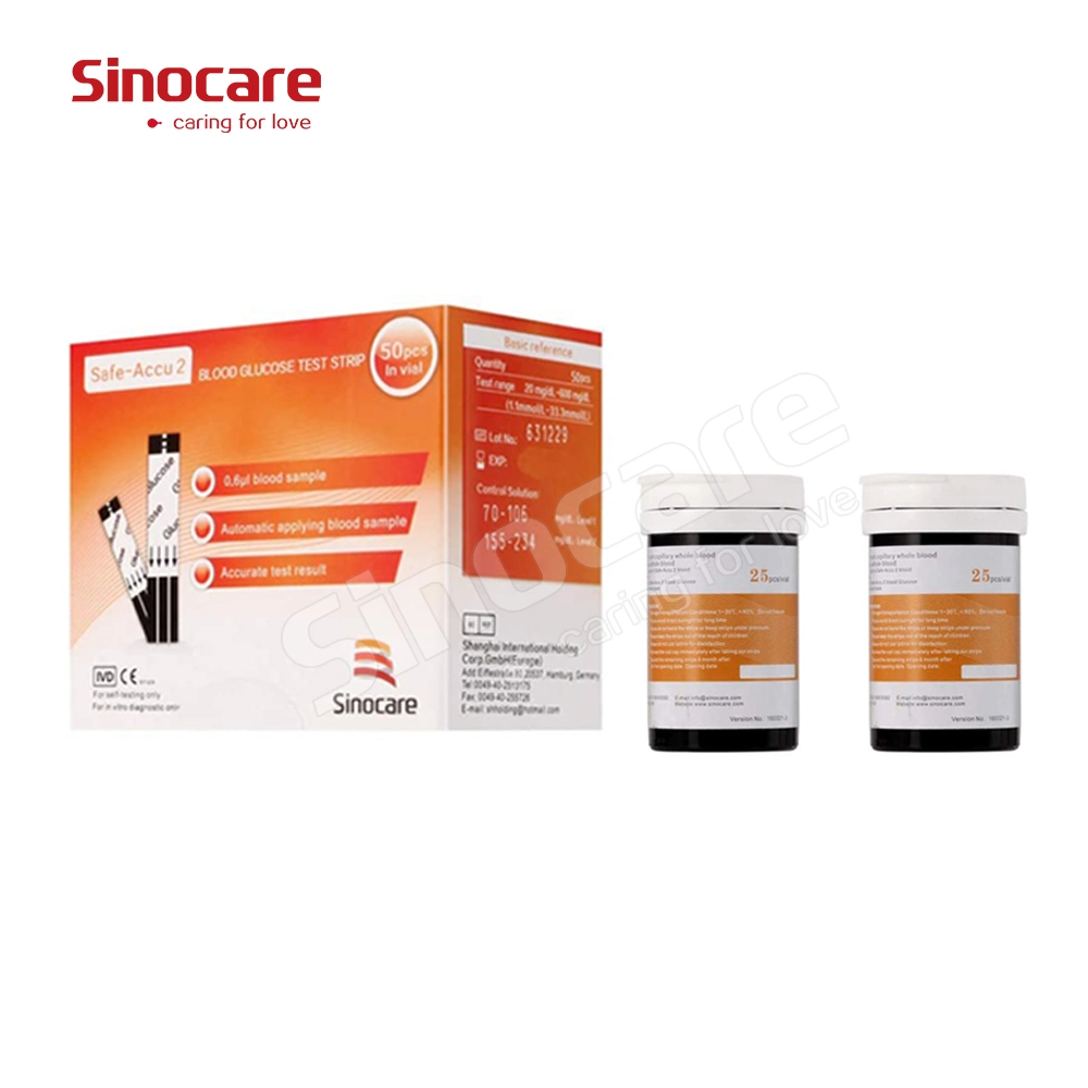 Sinocare Factory OEM ODM Digital Hospital Medical Equipment China 8 Seconds Blood Glucose Monitor for The Diabetic