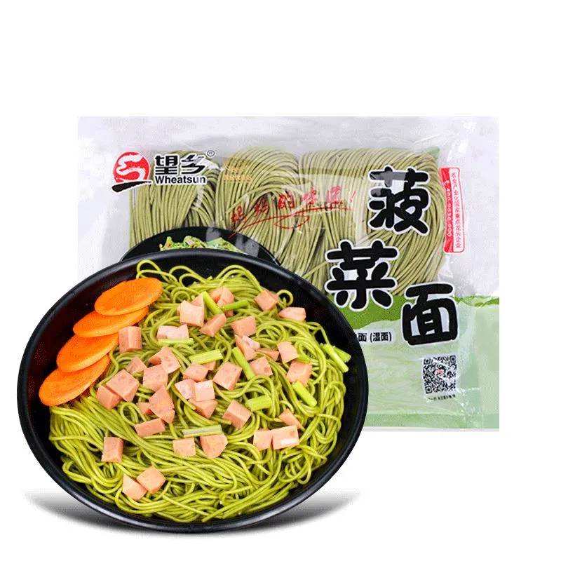 Preço bom Hotsale Wheatsun marca congelados frescos Spinach noodles delicioso