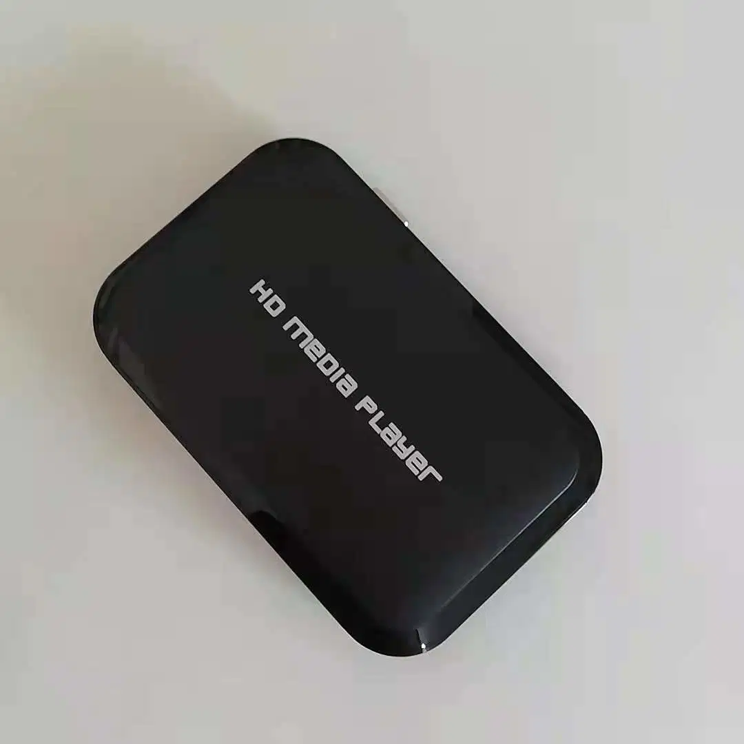 Lecteur multimédia HD portable avec résolution 1080P et 3 sorties HDMI, VGA, AV, carte SD à 2 entrées