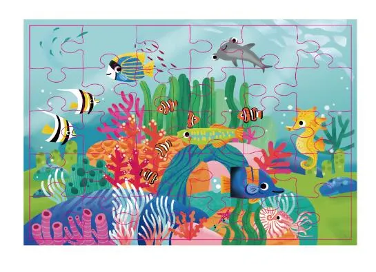 Children Puzzles Factory Direct Sales Cardboard Puzzles Cartoon Paper Puzzles Animal Puzzles 30 PCS Puzzles