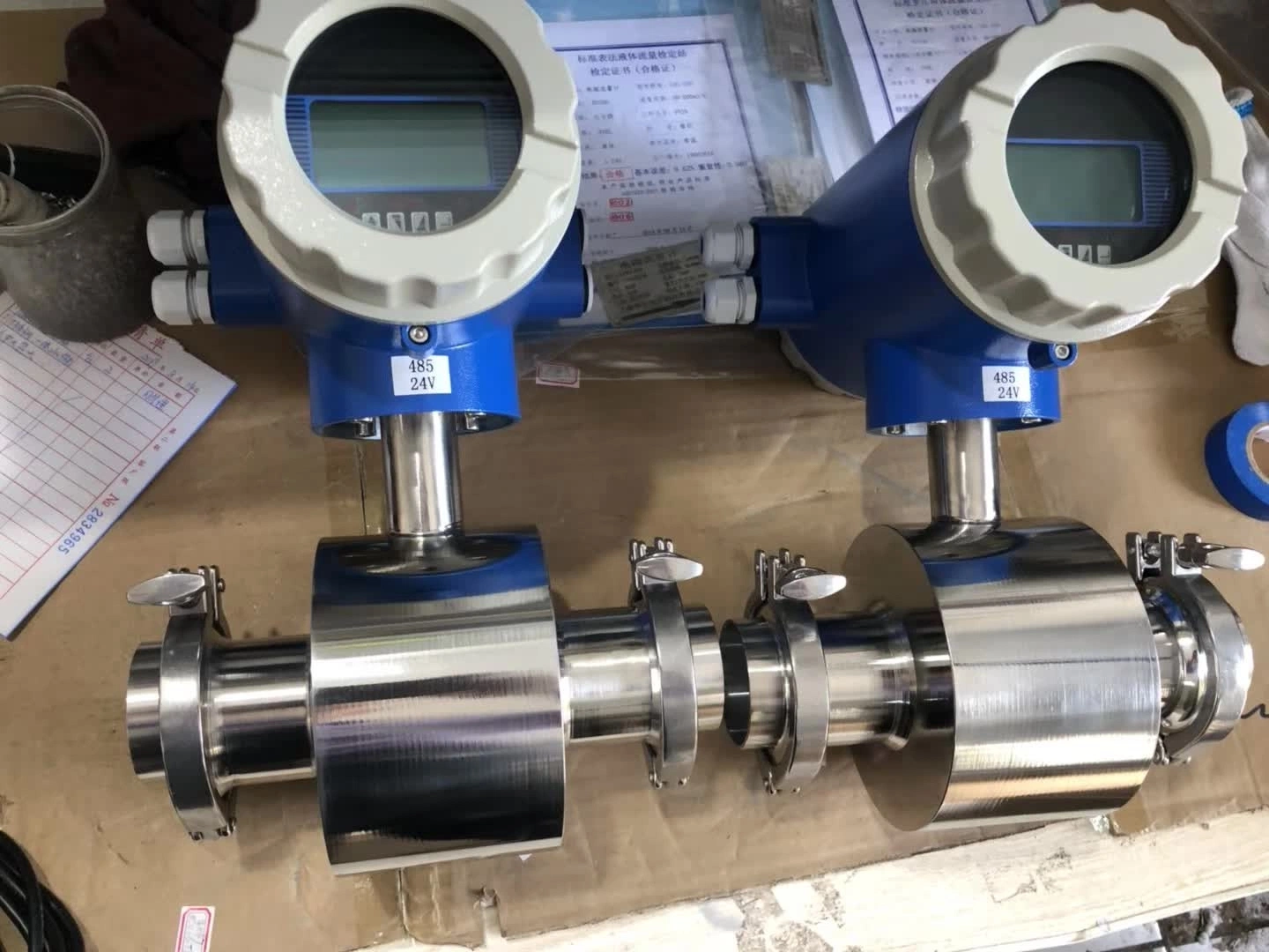 Pulse Output Sanitary DN50 Clamp on Electromagnetic Draught Beer Flow Meter