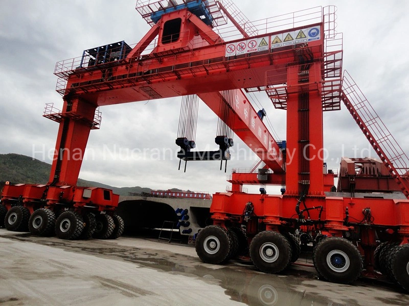 50ton grúa de gantry de rueda de doble haz del modelo U de control de cabina