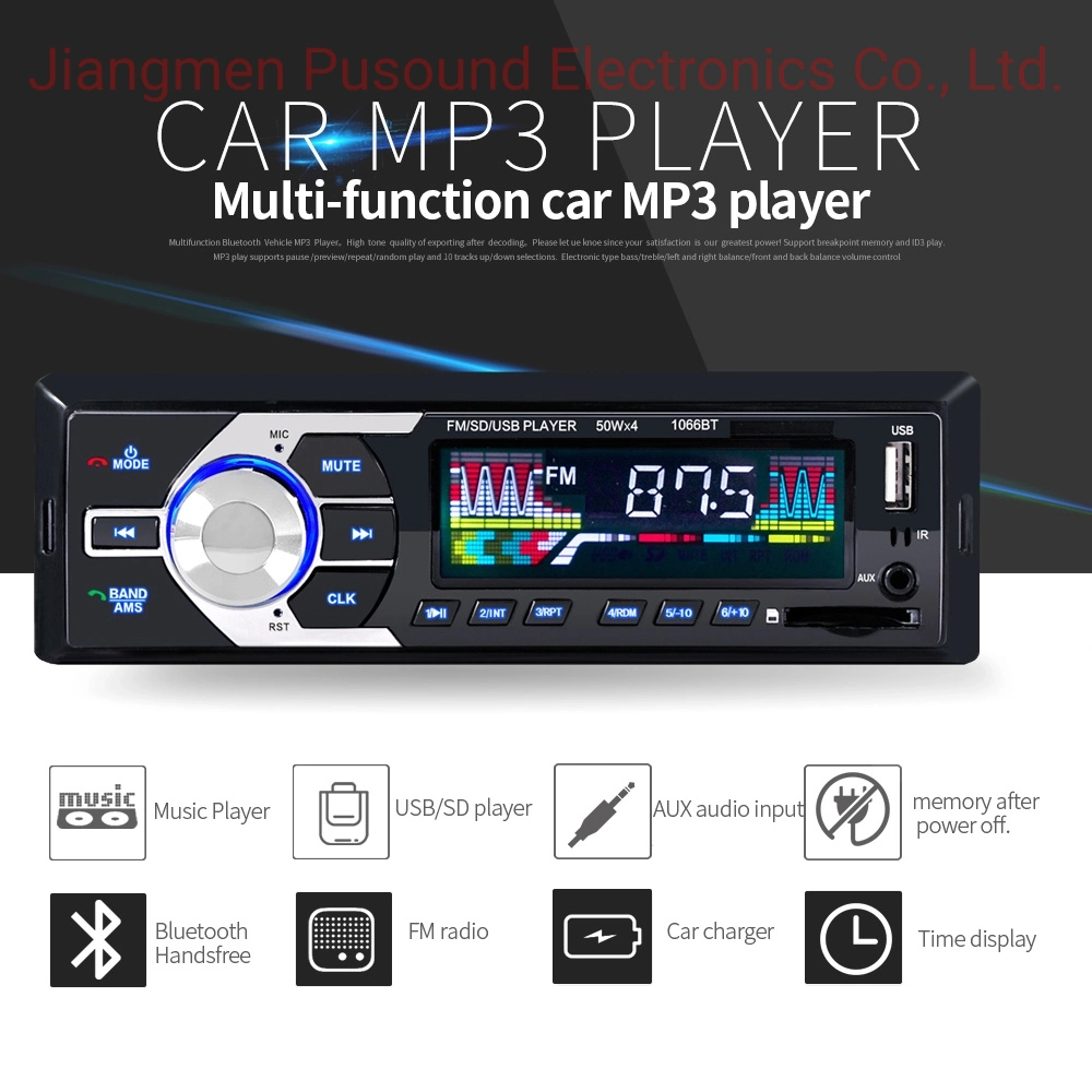 Car Audio Reproductor de MP3 con Bluetooth FM ISO