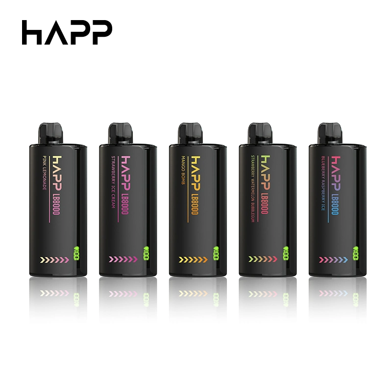 Happ Lb 8000 Puffs Disposable Electronic Cigarette Rechargeable Puff with LED Display