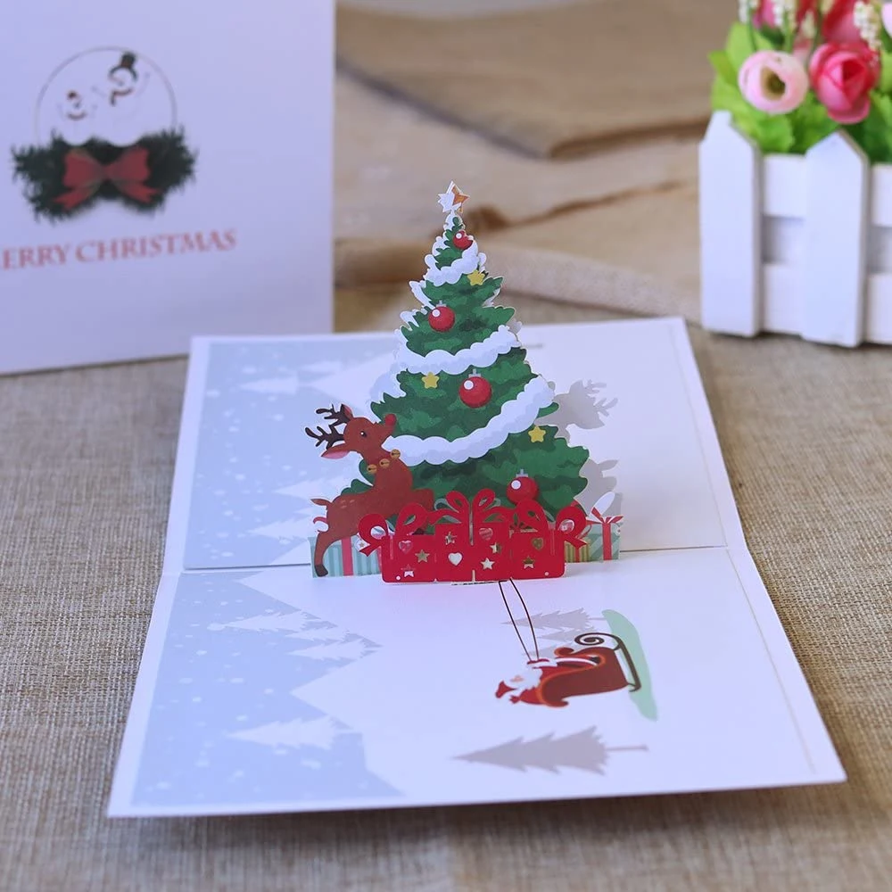 Cadeau de Noël cartes de voeux personnalisée pour l'anniversaire de mariage Festival de Noël