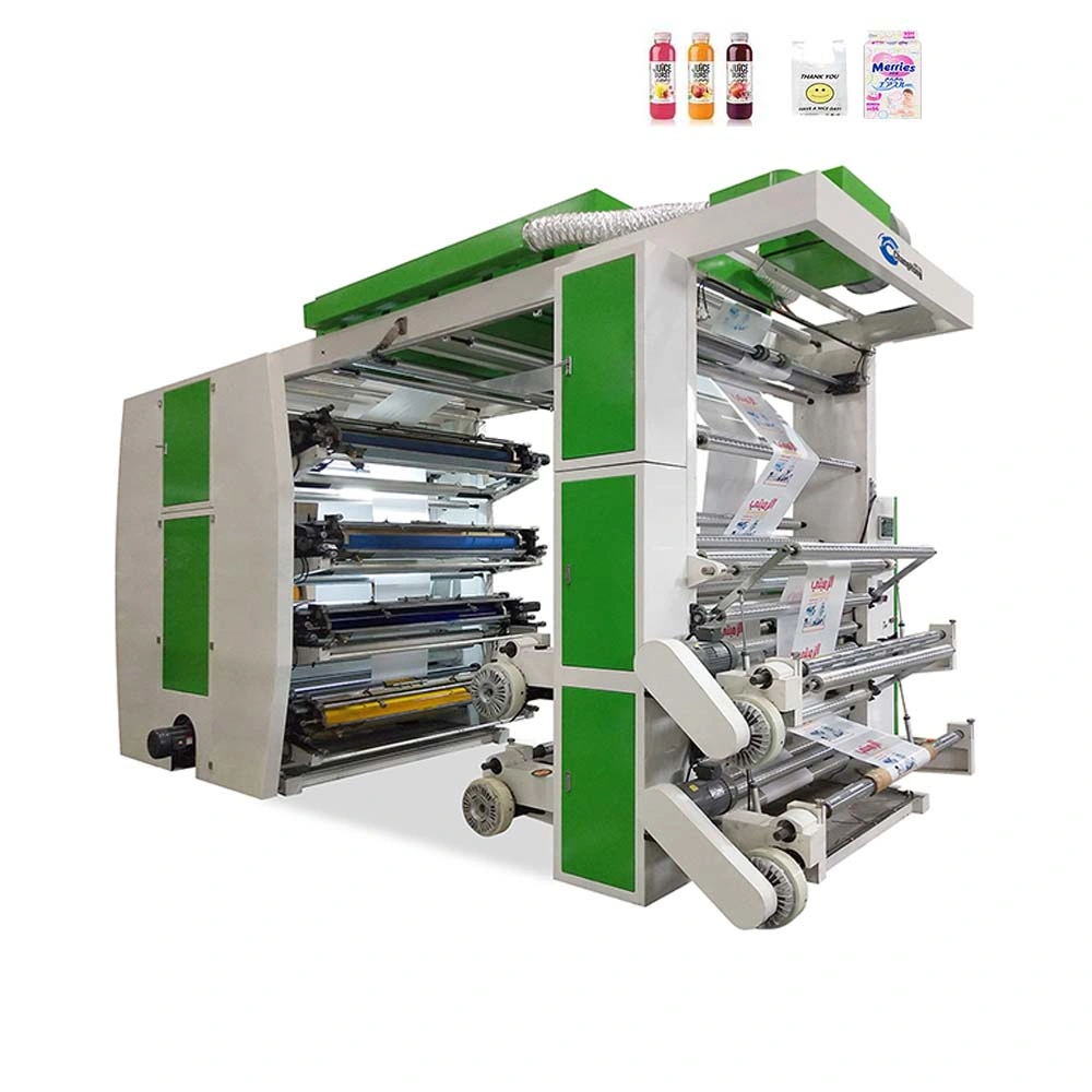 Automatic 8 Color Roll to Roll Stack Flexo Printing Machine Flexographic Printers