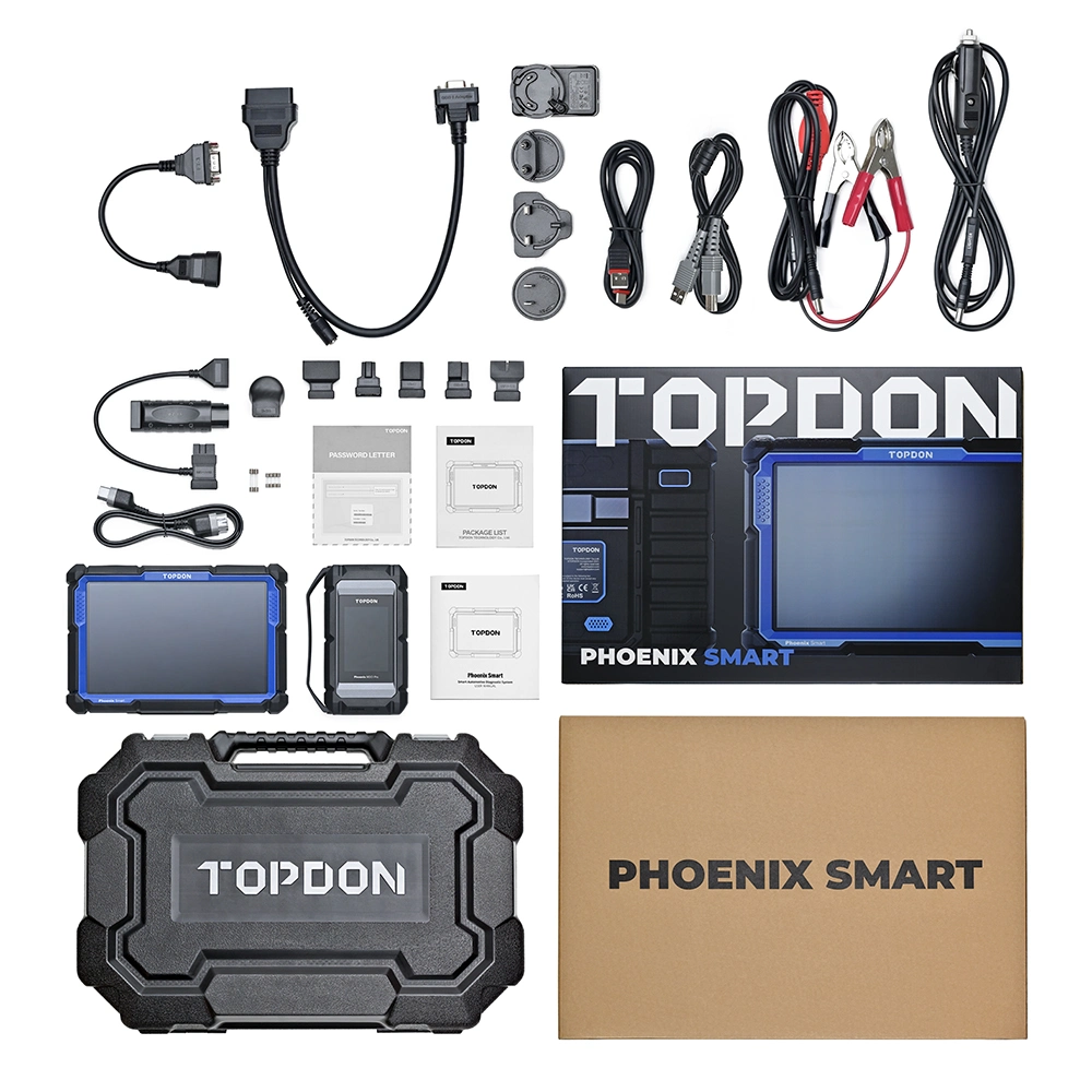 Topdon Phoenix Smart 200 año de actualización gratuita 2+ programador de ECU Todos los sistemas máquina de diagnóstico Automoción portátil OBD2 escáner auto Herramienta de diagnóstico profesional