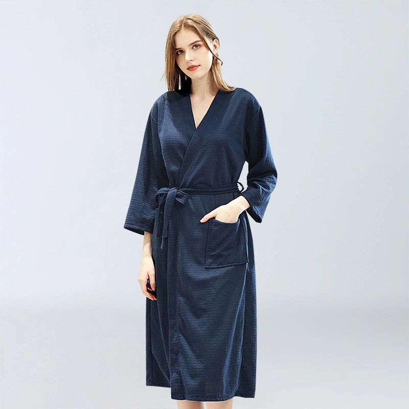 Automne Hiver Robe de nuit de la mosaïque de flanelle Long épaissir Hommes Femmes les pyjamas de vêtements de nuit