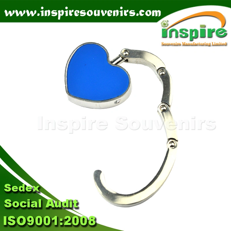 Portable Blue Foldable Heart Hook for Girls