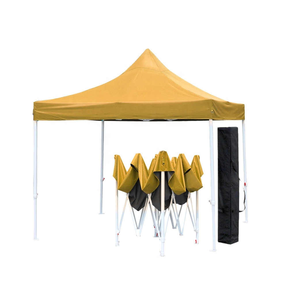 Adjustable Height Oxford Fabric Folding Gazebo with Awning Tent