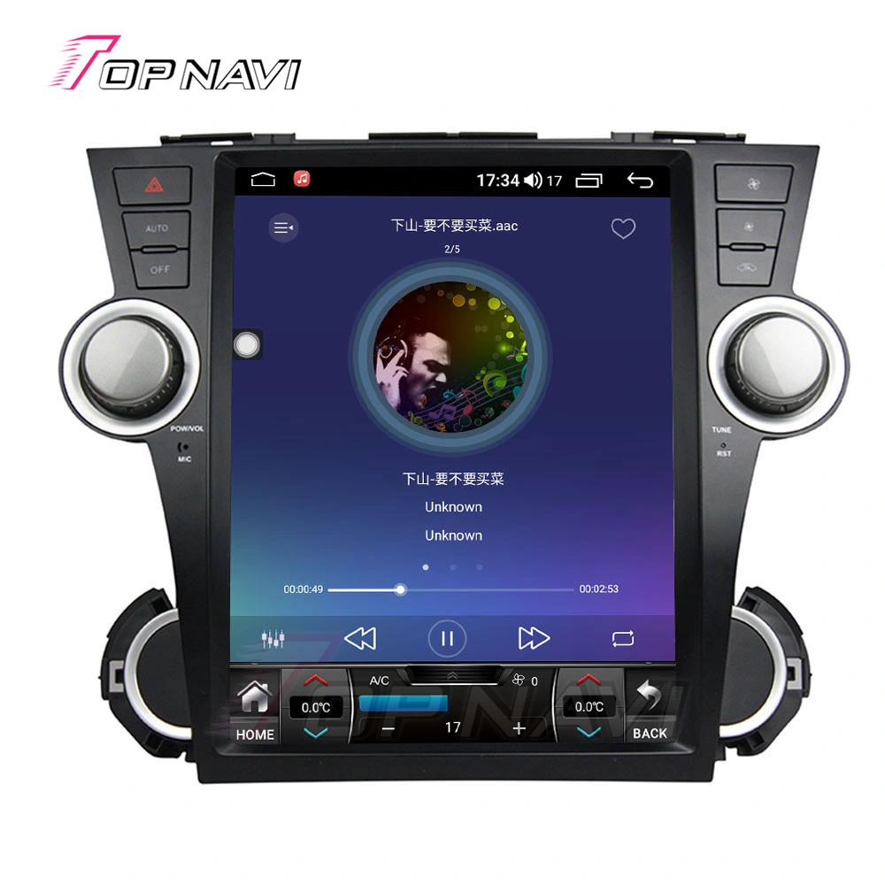 12.1polegada Android Market 10 2DIN Player rádio do carro para a Toyota Highlander 2008 2009 2010 2011 2012 2013 2014 Carro de vídeo DVD Auto GPS Rádio leitor de Mapa