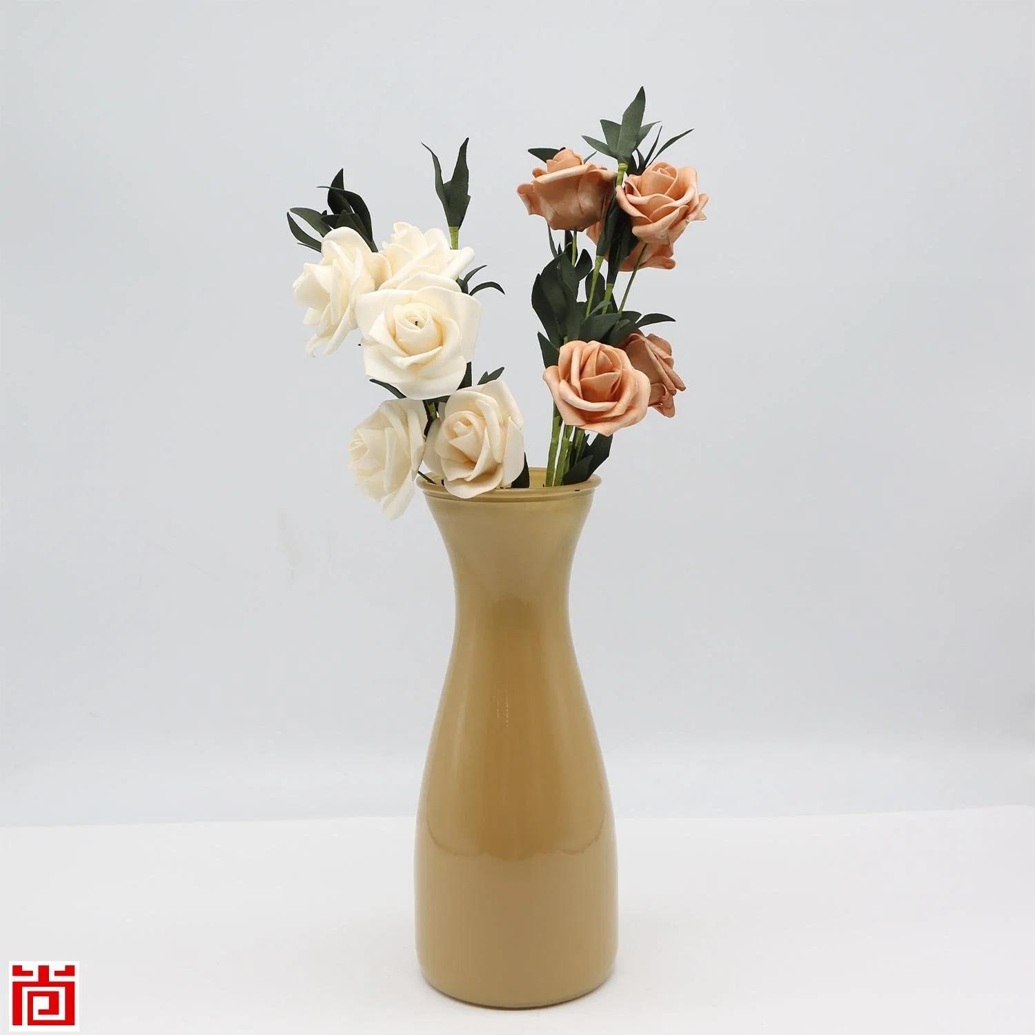 Special Color Handmade Glass Vase with Flower for Home Decor