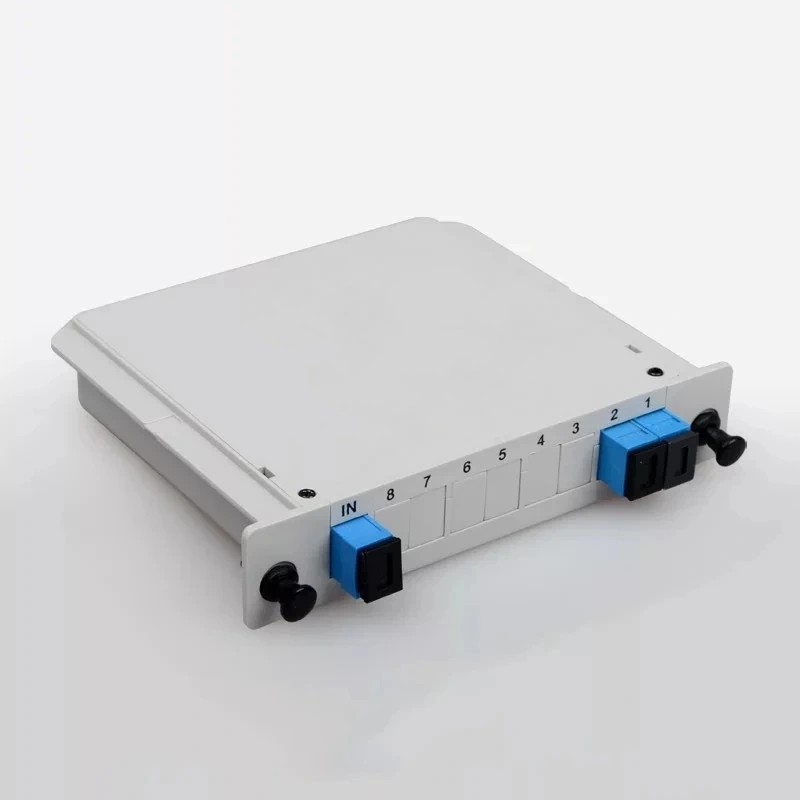 Premium High quality/High cost performance Cassette Type Fiber Optic PLC Splitter 1*2 SC/PC Connector 09mm with Excellent Uniformity & Reliability