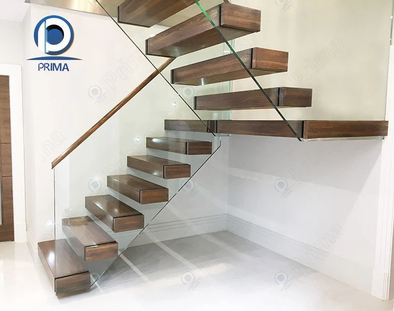 Prima Factory Direct Invisible Stair Stringer Wooden Floating Staircase