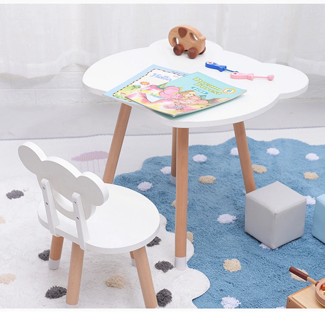 الدب الصغير روضة الأطفال طاولة خشبية ومقعد للأطفال مجموعة أثاث