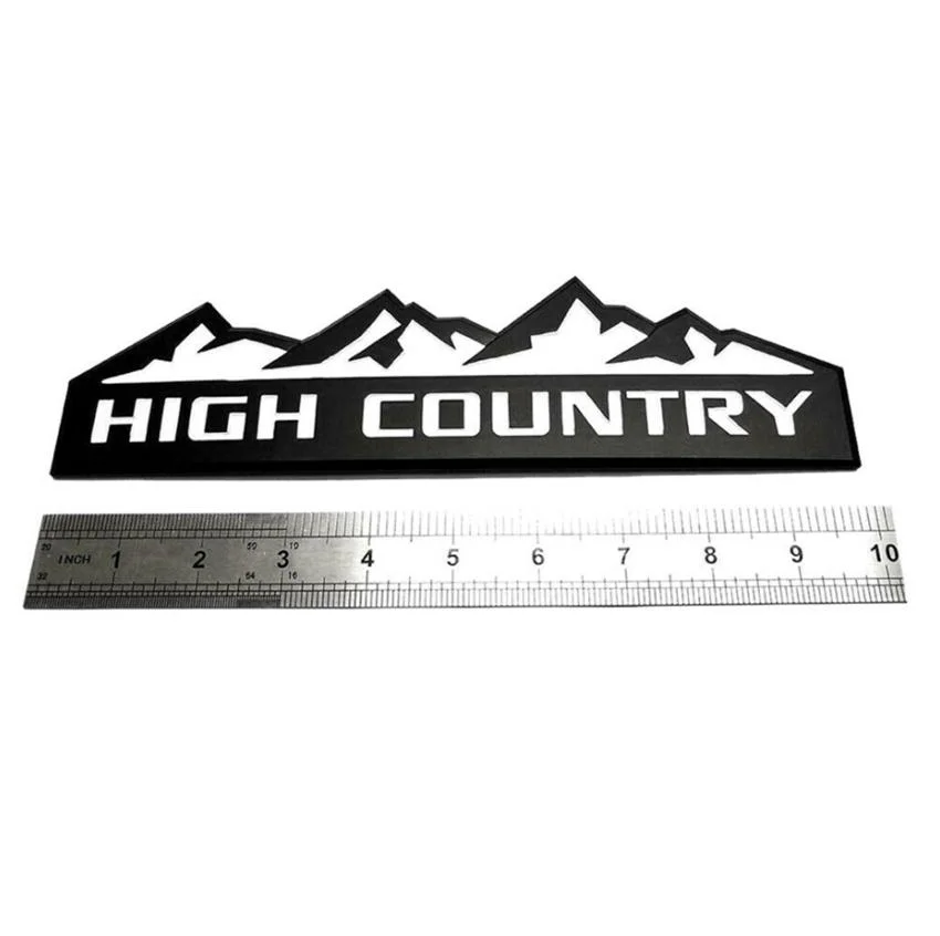 High Country Fit para Silverado Camaro emblema Fender Badge adhesivo Pegatina Logo Accesorios de coche piezas de coche decoración Sierra plástico ABS