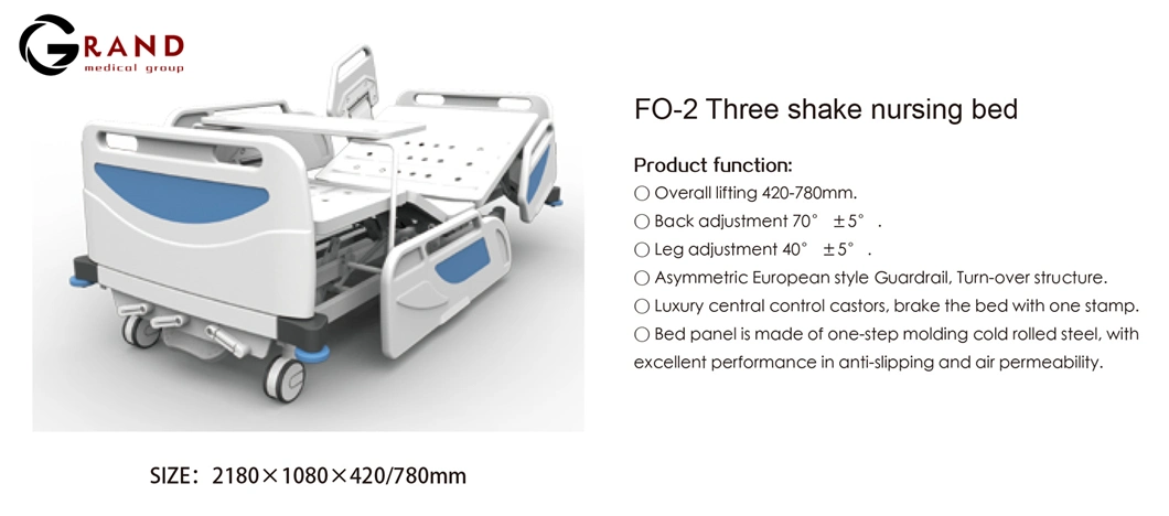 Cheap Prices ABS Hospital Patient Bed Plastic Side Rail ICU Clinic Multi-Function Medical Equipment Medical Electric Bed