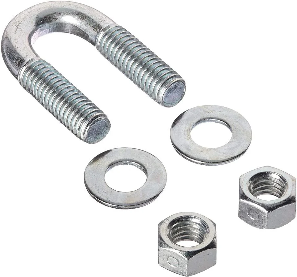 China Manufacturer U Bolt M10 M12 M16 Carbon Stainless Steel HDG Round Bend U Bolts with DIN ASTM BS ANSI Standard