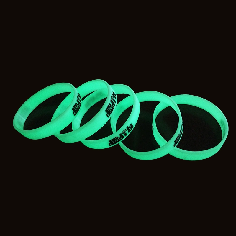 Glow in Dark Silicone Wristband Fluorescent Bracelets Elastic Rubber Bangles