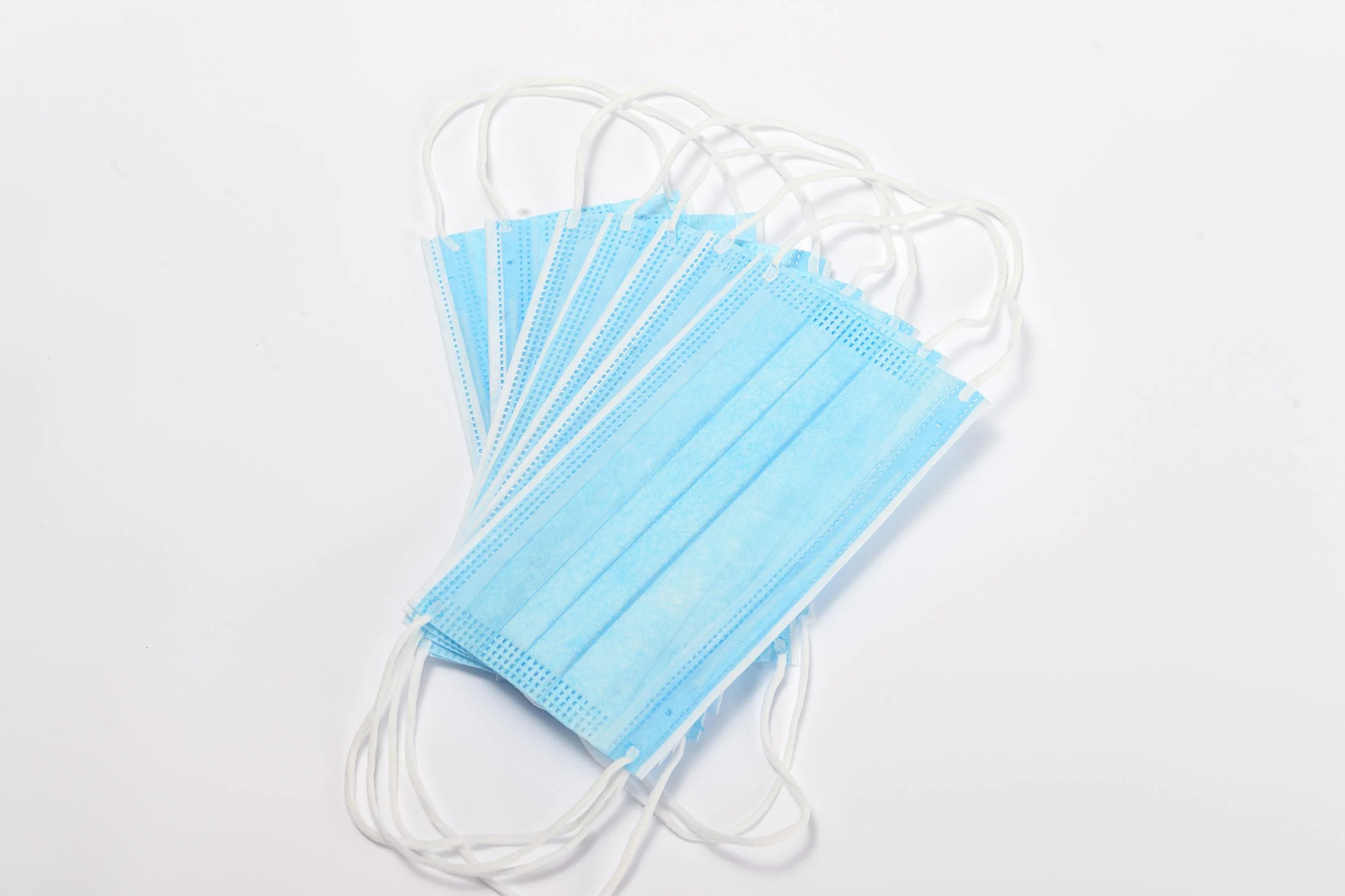 Disposable Non Woven 3ply Blue Earloop Medical Face Mask