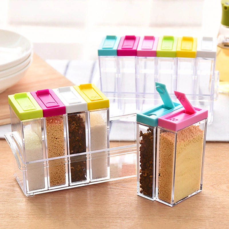 6PCS Condiment Set Box, Plastic Seasoning Box, Spices Storage Box