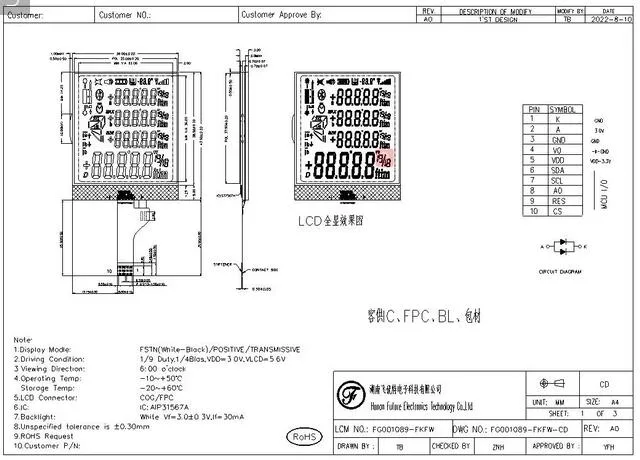 Best Price Cog LCD Screen Segment LCD Display LCM LCD Panel